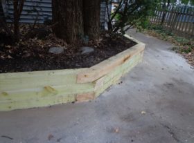 wood retaining wall 3 o