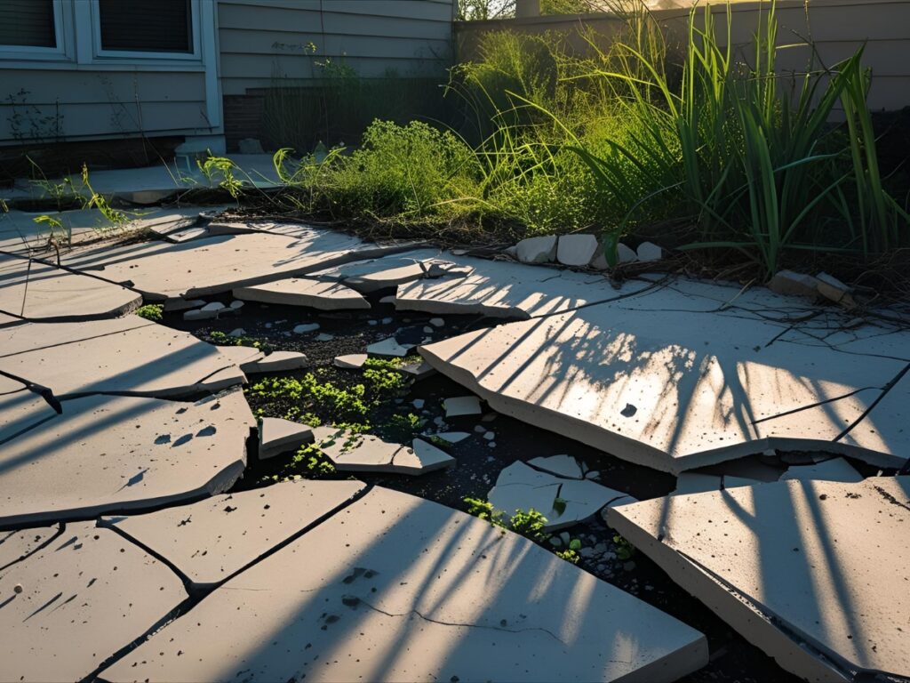 broken patio paver