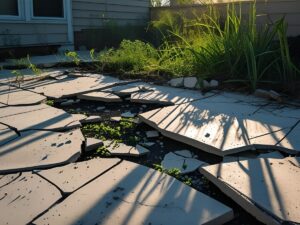 broken patio paver